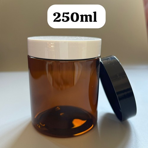 250ml plastic amber jars - amber,