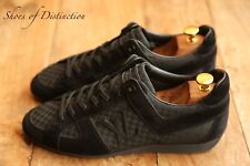 Louis Vuitton LV Damier Black Leather Suede Shoes Trainers Men UK 7 US 8