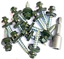JUNIPER GREEN TIMBER TEK ROOFING SCREWS BOLTS FIX CORRUGATED SHEET TO TIMBER