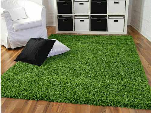 Lime green thick shaggy - green,