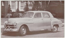 Plymouth 1950 4 Door De Luxe Sedan Salesmans Card Period Postcard Ref 95C