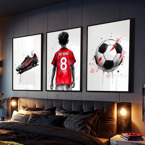 Personalised football prints - football,