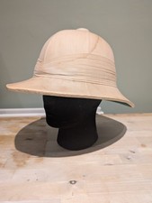 WW2 British Army Khaki Pith Helmet comfortease size 7   1/8