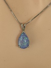 Sterling silver blue fire opal - sterling,