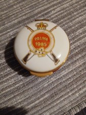 Crummles Enamel Commemorative Box Palma Match Bisley 1985