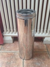 stovax 5" twin wall flue 500mm long fxq125-003 professional XQ  silver 