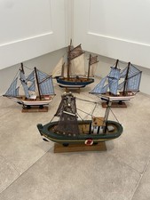 Vintage Wooden Model Boat Ship