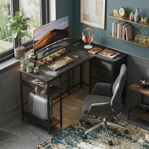 Shaped computer desk corner - shaped,