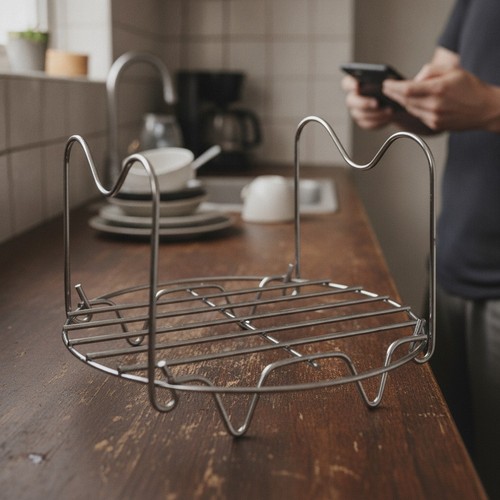 Sturdy round steamer rack - sturdy,