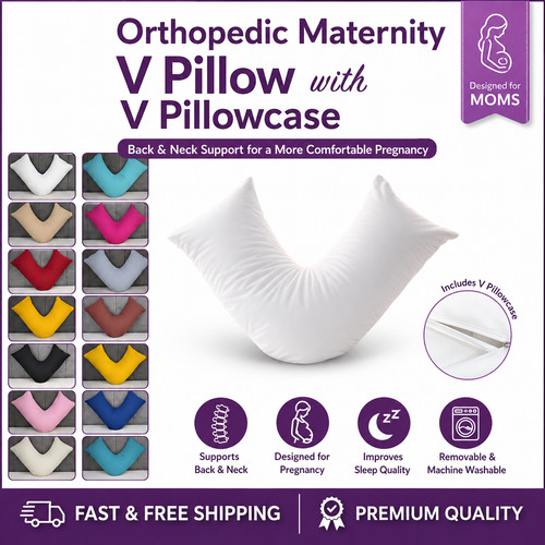 Shaped orthopedic pillow - v,