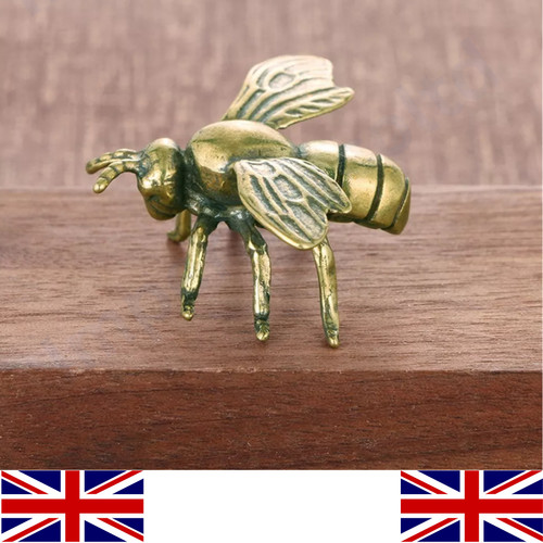 Brass retro bee figurine - brass,