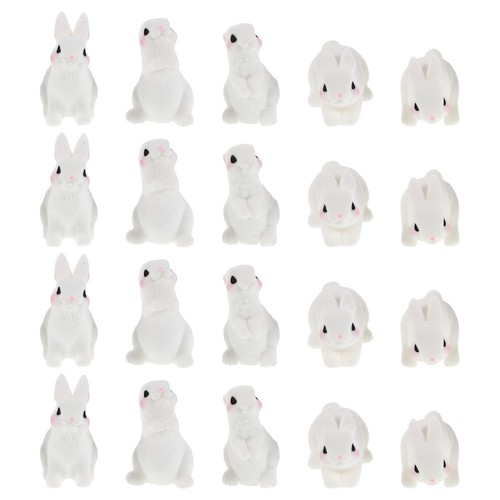 20pcs small resin rabbit - 20pcs,