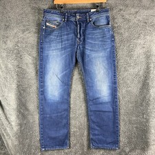 Diesel LARKEE Mens Relaxed Comfort Straight Blue Jeans W32 L29 Wash 0818N