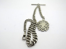 Antique Albert pocket watch chain solid silver and in very good condition