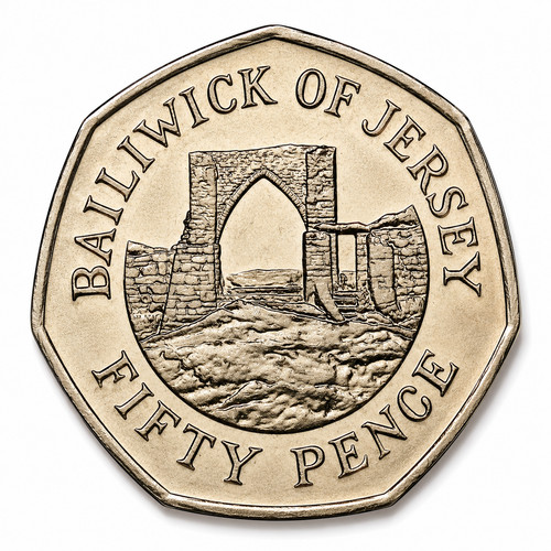 Jersey 50p coin bailiwick of - coin, |