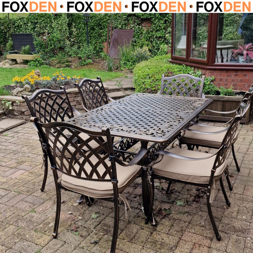 Seater cast aluminium patio - cast,