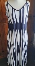 A Navy & White Striped Maxi