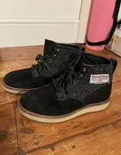 Viberg Scout Boots Size 8 Black Rough Out Rare Limited Edition Excellent ??