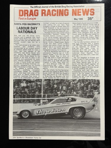 Drag racing news 1985 - drag,