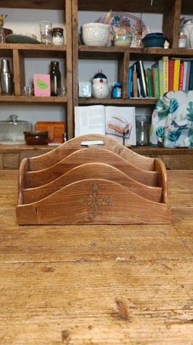 Vintage wooden letter rack - wooden,
