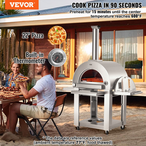 Dual fuel pizza - oven, for
