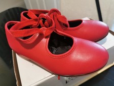 Hardly Used  Red Tap Shoes  Size 12
