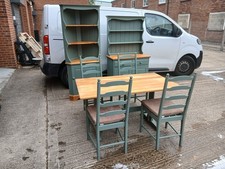 Ercol Part Painted Pine Kitchen Set.