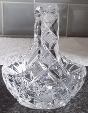 VINTAGE LEAD CRYSTAL BASKET