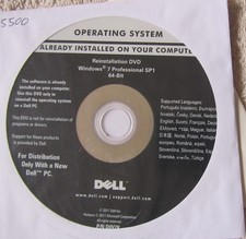 Dell Reinstallation DVD Windows 7 Professional SP1 64-bit