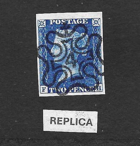 1840 blue number - gb:, blue: