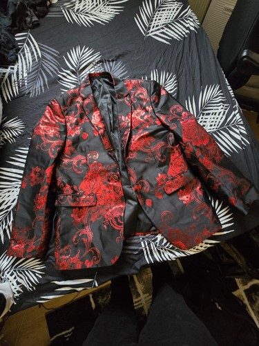Mens black red - black, floral