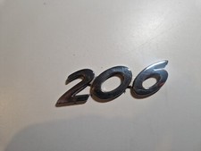 Peugeot 206 CC trunk tailgate boot lid emblem badge logo chrome rear 9637180280