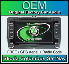 Skoda Columbus Sat Nav car stereo Superb Navigation radio CD player V16 MAPS