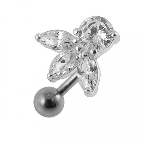 Reverse sterling silver belly - sterling,