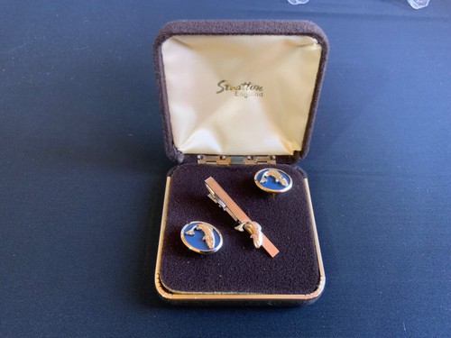 Leaping salmon cufflinks - , and