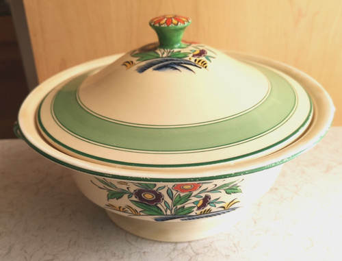 Art deco minton - lidded, scroll