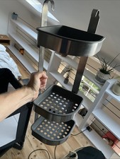 Corner Wall Shelf Unit Stainless Steel 19x58cm – Hidden Screw Mount Storage Rack