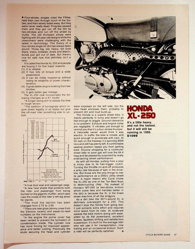 Honda 250 motorcycle - honda, xl-250