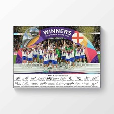 The Lionesses England Full Squad Signed Poster Print Women's Euro 2025 Winners