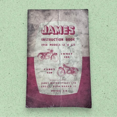 James motorcycles instruction - motorcycles,