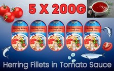 5 Tins x 200g HERRING FILLETS