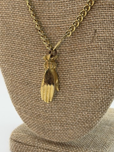 Gloved hand charm - gloved, tone
