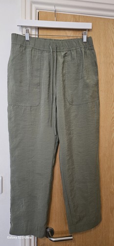 Zara women khaki green linen - women's,