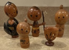 Lot Of 4 + Kokeshi Artisan