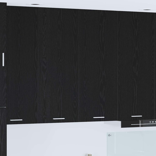 Hanging cabinet black - black, oak