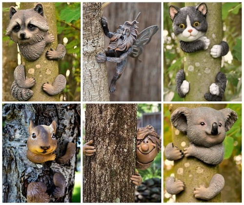Garden tree ornament - ornament, peekers