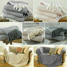 Large & XL Cotton Traditional Como Safi Blanket Home Chair / Sofa / Bed Throws
