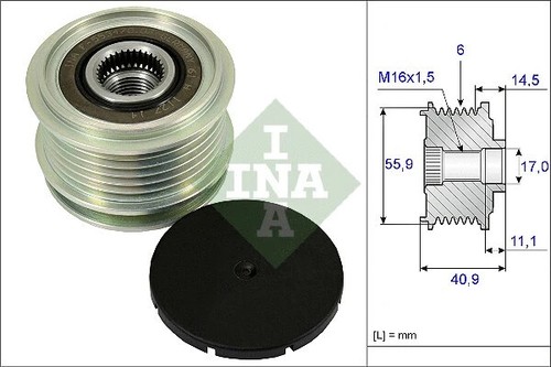 Alternator freewheel clutch - alternator,