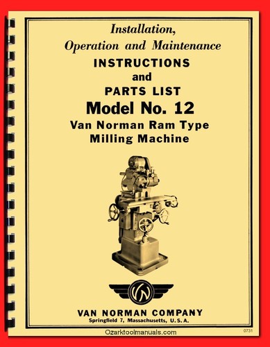 Van norman ram - 12, milling