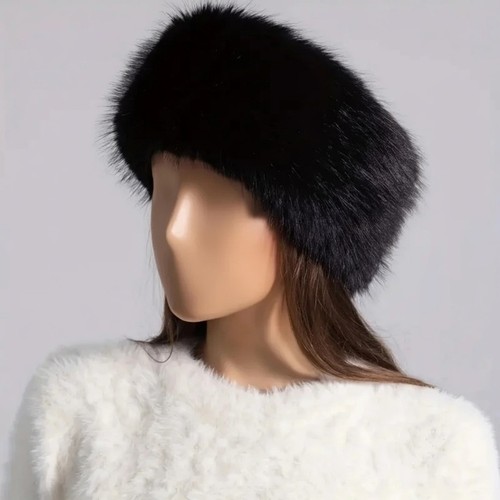 Womens real fox fur hat - fox,